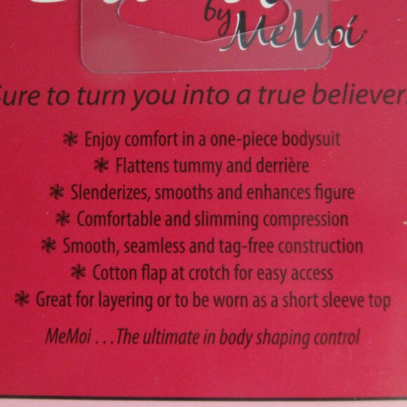 MeMoi SlimMe Bodysuit with Brief  Medium M/2 NUDE Short Sleeves NWT MSM-126 - Picture 8 of 15